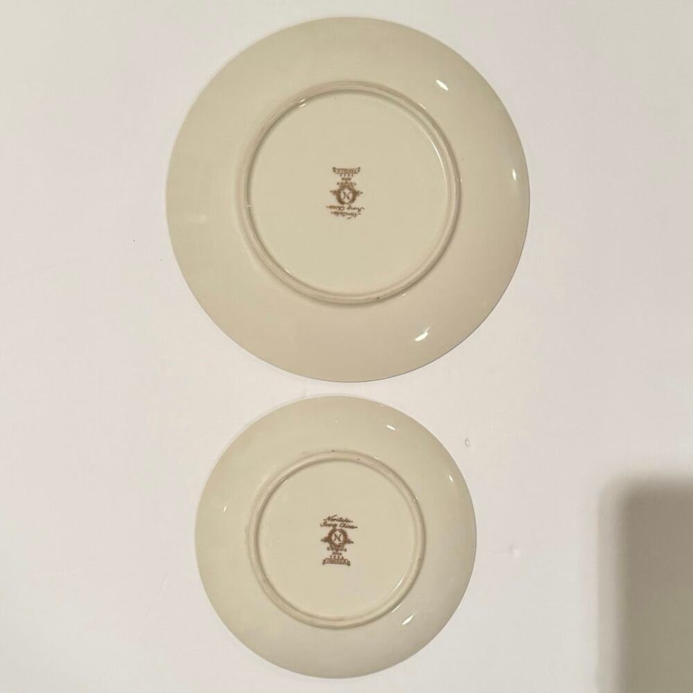 Noritake Ivory China Fantasia 7532 Plate & Cup Set Gold Trim Elegant Dinnerware - Picture 9 of 9